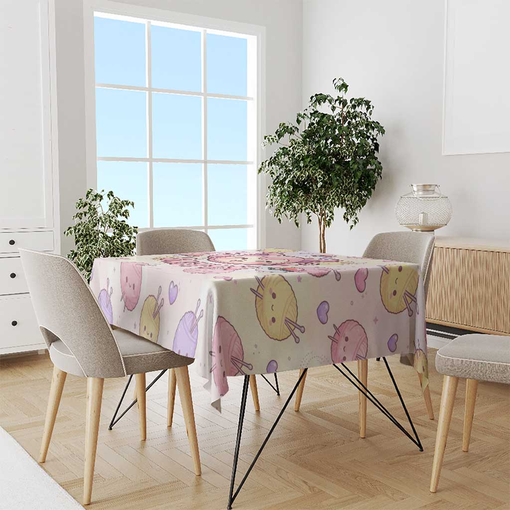 Skitty Pokémon Tablecloth Pastel Kawaii Yarn Art Style