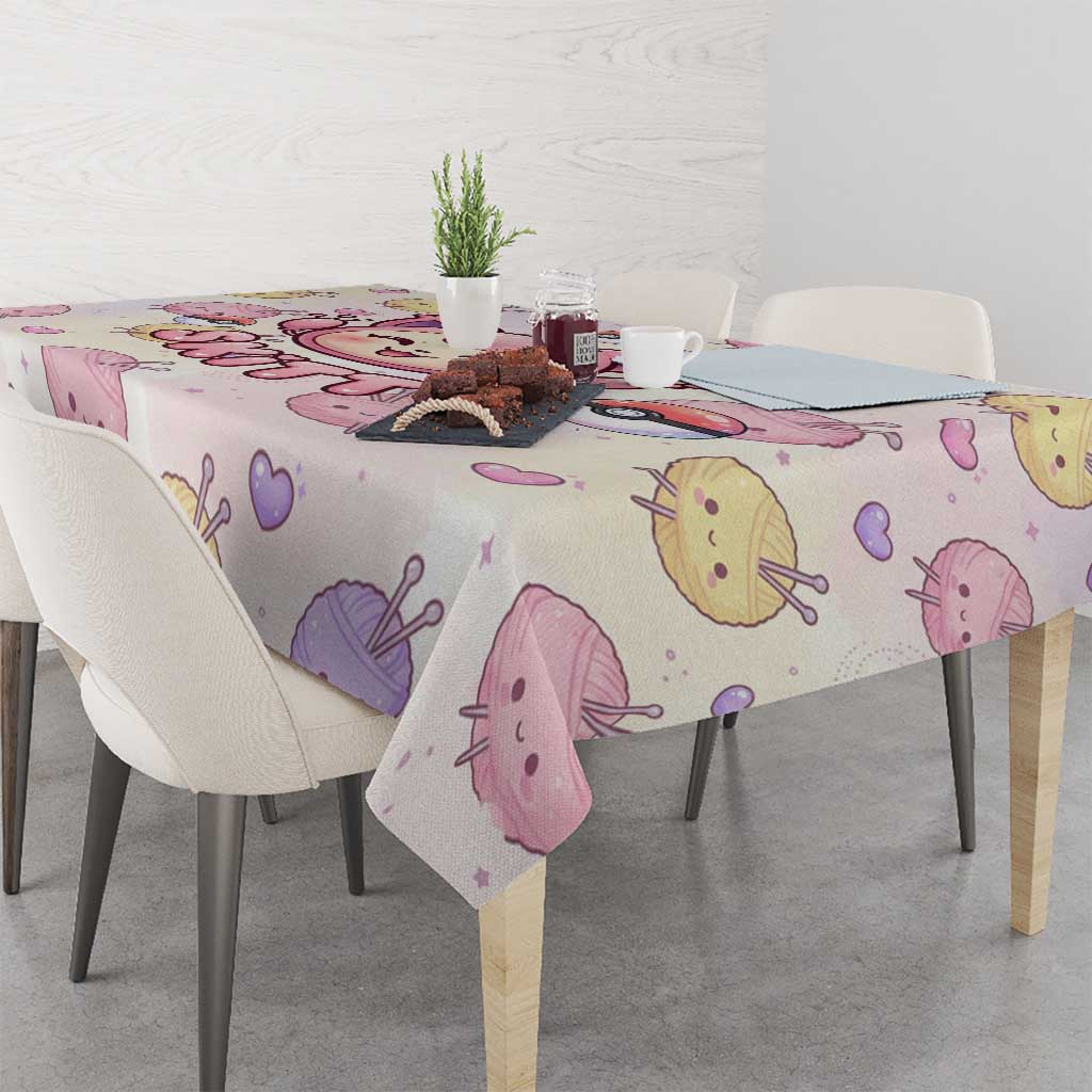 Skitty Pokémon Tablecloth Pastel Kawaii Yarn Art Style