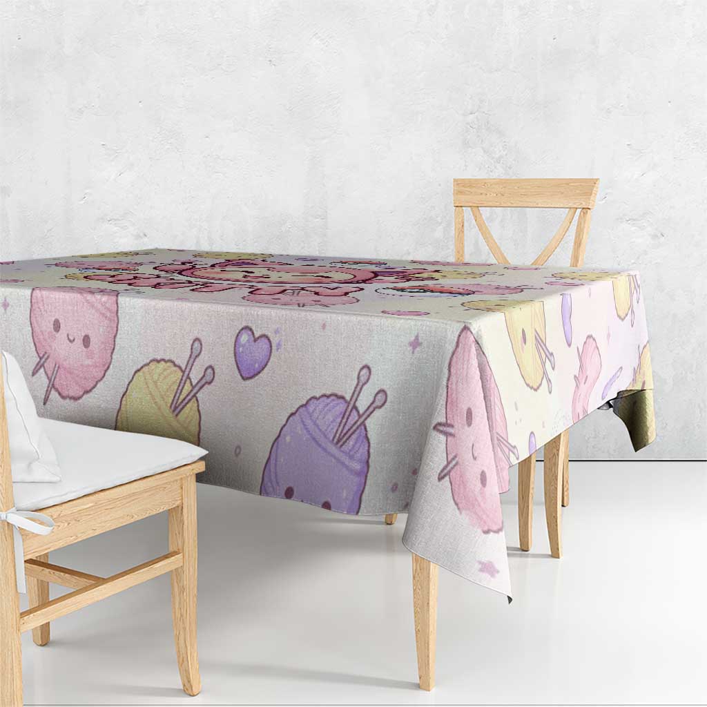Skitty Pokémon Tablecloth Pastel Kawaii Yarn Art Style