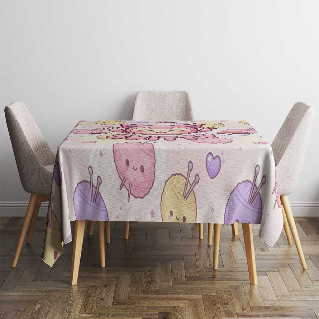 Skitty Pokémon Tablecloth Pastel Kawaii Yarn Art Style