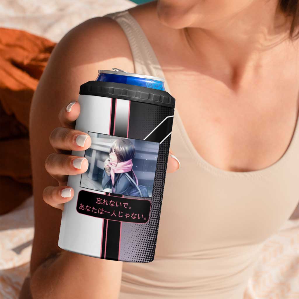 Hiyori Iki 4 in 1 Can Cooler Tumbler Soft Sentimental Anime Style