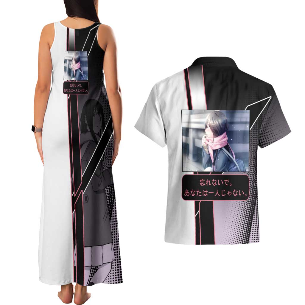 Hiyori Iki Couples Matching Tank Maxi Dress and Hawaiian Shirt Soft Sentimental Anime Style
