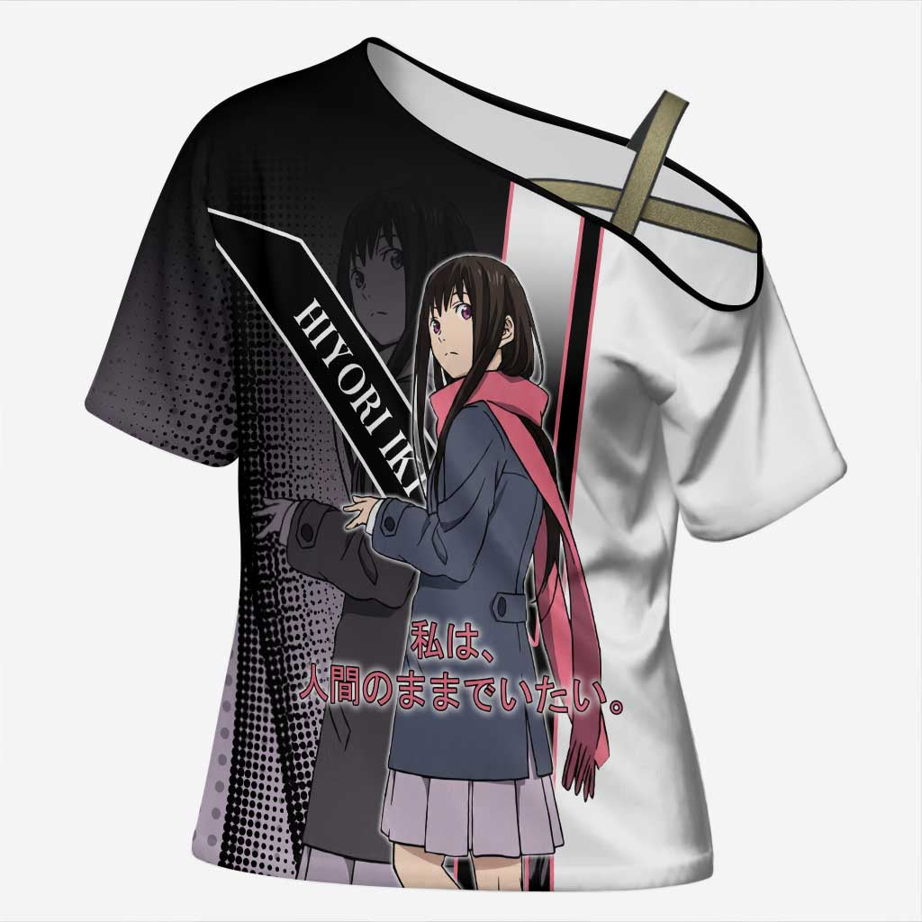 Hiyori Iki Cross Shoulder Shirt Soft Sentimental Anime Style