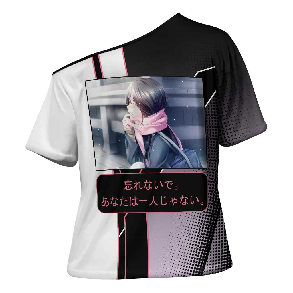 Hiyori Iki Cross Shoulder Shirt Soft Sentimental Anime Style