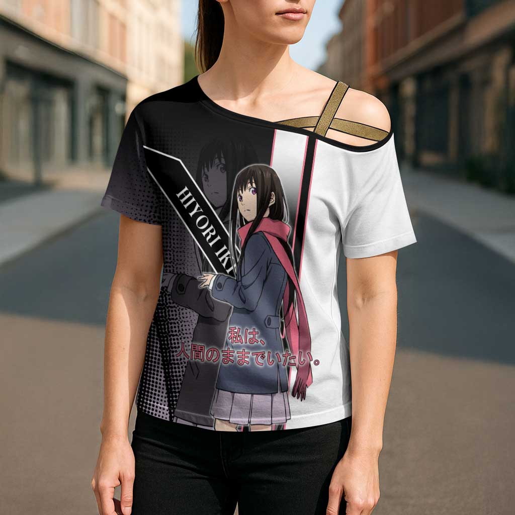 Hiyori Iki Cross Shoulder Shirt Soft Sentimental Anime Style