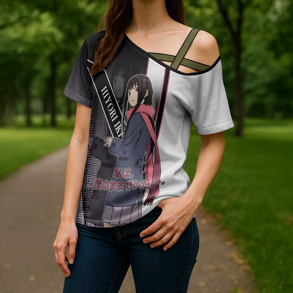 Hiyori Iki Cross Shoulder Shirt Soft Sentimental Anime Style