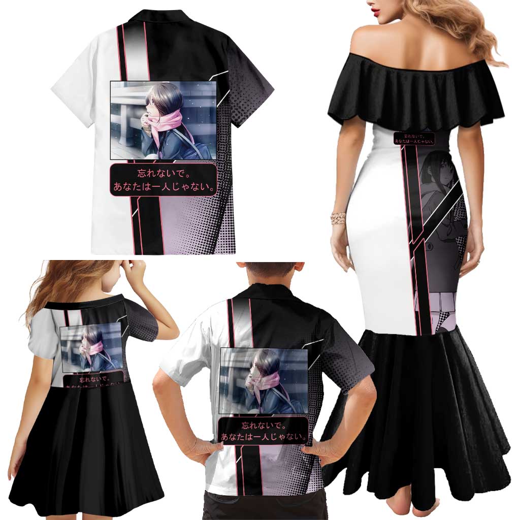Hiyori Iki Family Matching Mermaid Dress and Hawaiian Shirt Soft Sentimental Anime Style