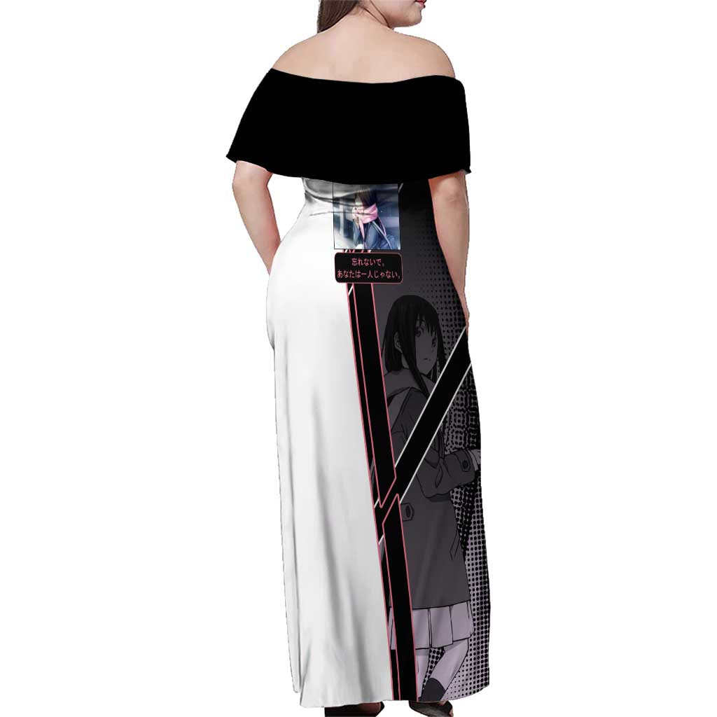 Hiyori Iki Family Matching Off Shoulder Maxi Dress and Hawaiian Shirt Soft Sentimental Anime Style