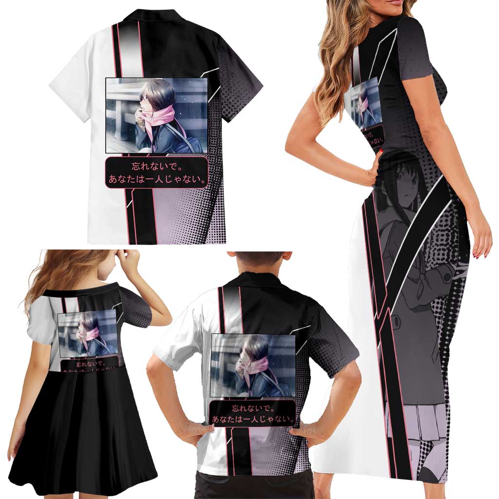 Hiyori Iki Family Matching Short Sleeve Bodycon Dress and Hawaiian Shirt Soft Sentimental Anime Style