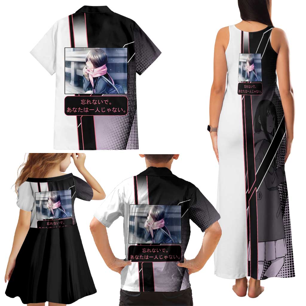 Hiyori Iki Family Matching Tank Maxi Dress and Hawaiian Shirt Soft Sentimental Anime Style