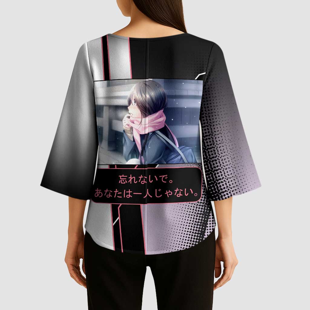 Hiyori Iki Kimono Sleeve Blouse Soft Sentimental Anime Style