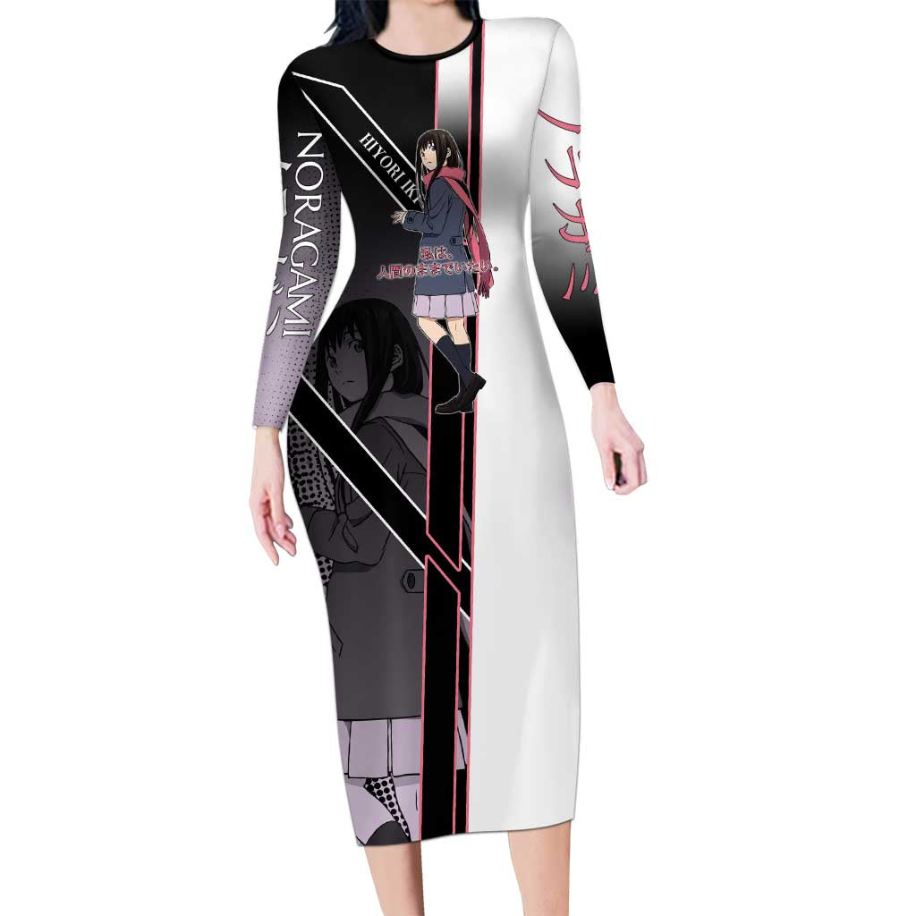 Hiyori Iki Long Sleeve Bodycon Dress Soft Sentimental Anime Style