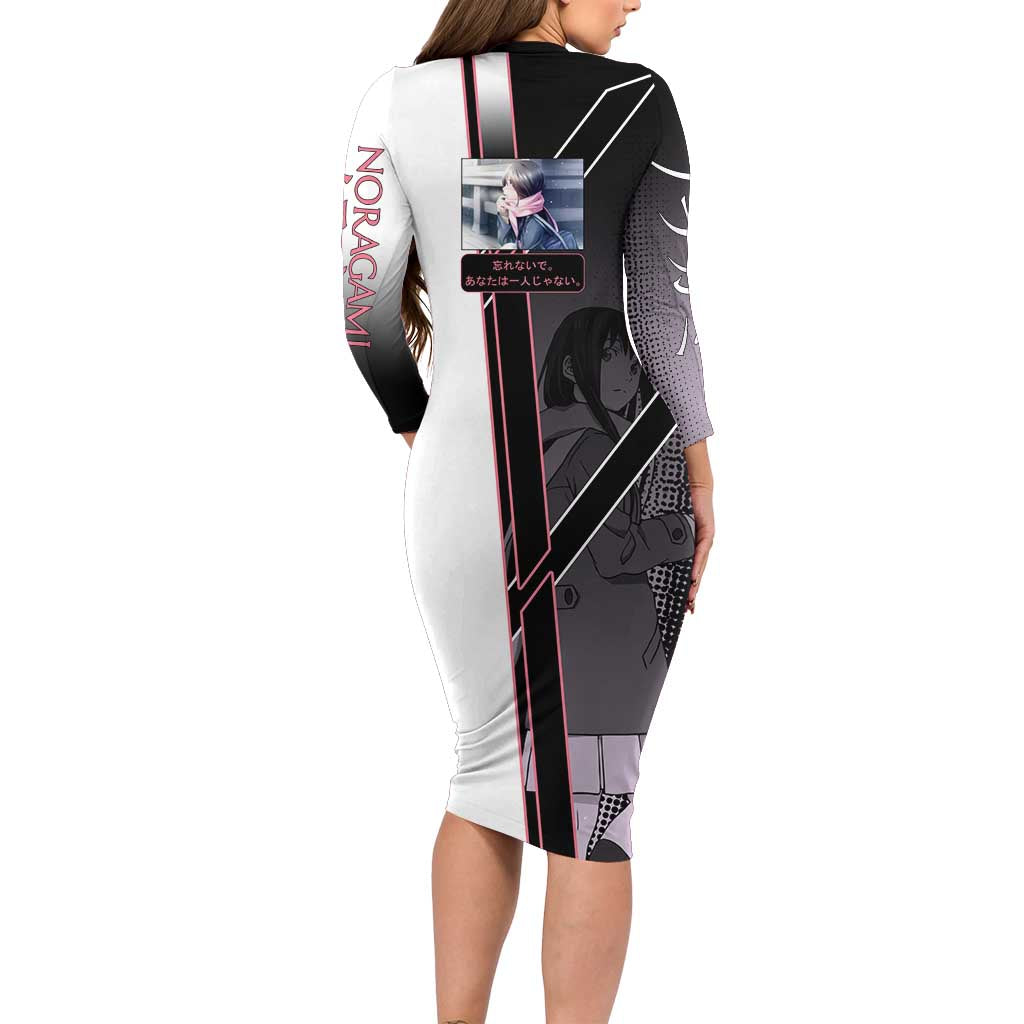 Hiyori Iki Long Sleeve Bodycon Dress Soft Sentimental Anime Style