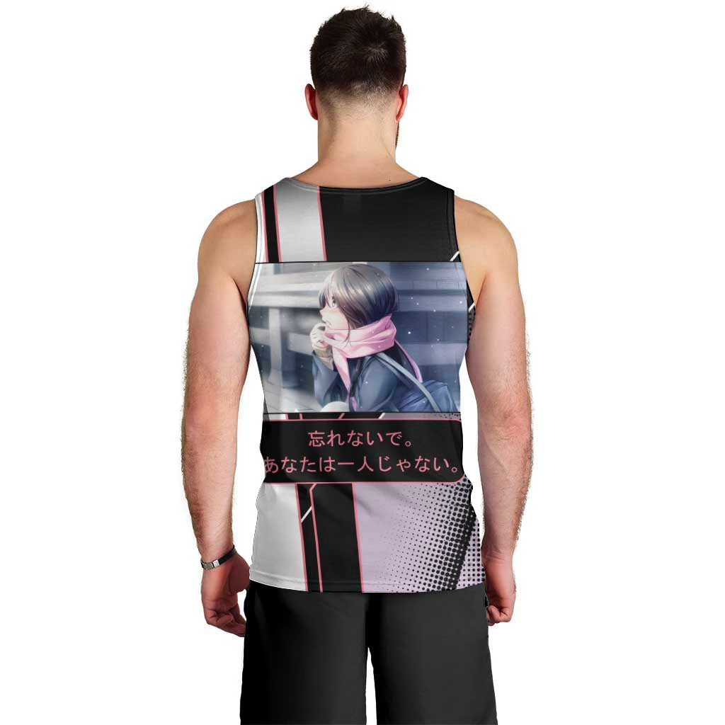 Hiyori Iki Men Tank Top Soft Sentimental Anime Style