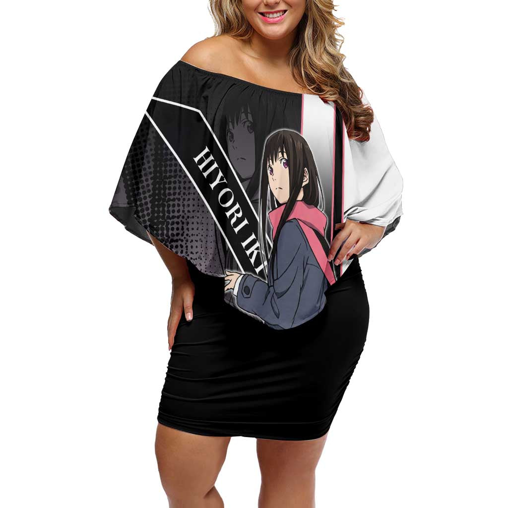Hiyori Iki Off Shoulder Short Dress Soft Sentimental Anime Style
