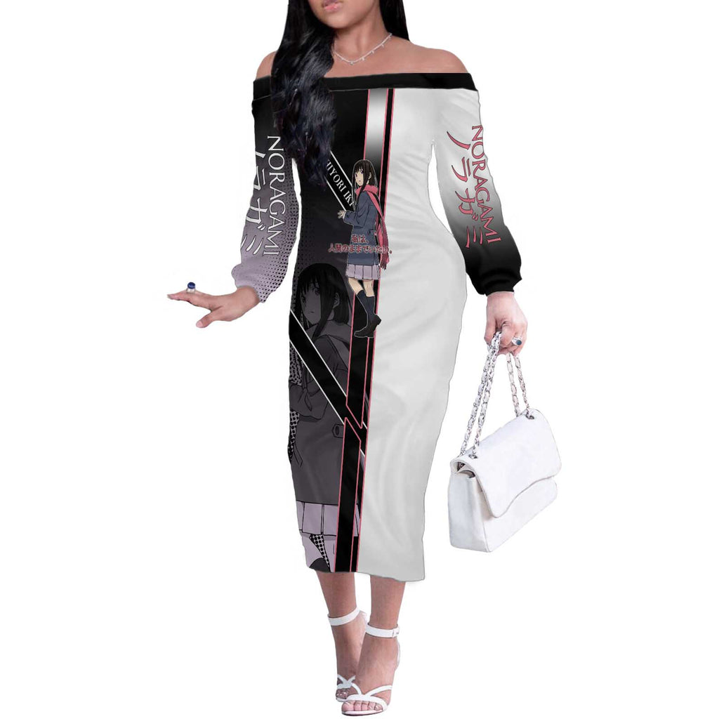 Hiyori Iki Off The Shoulder Long Sleeve Dress Soft Sentimental Anime Style
