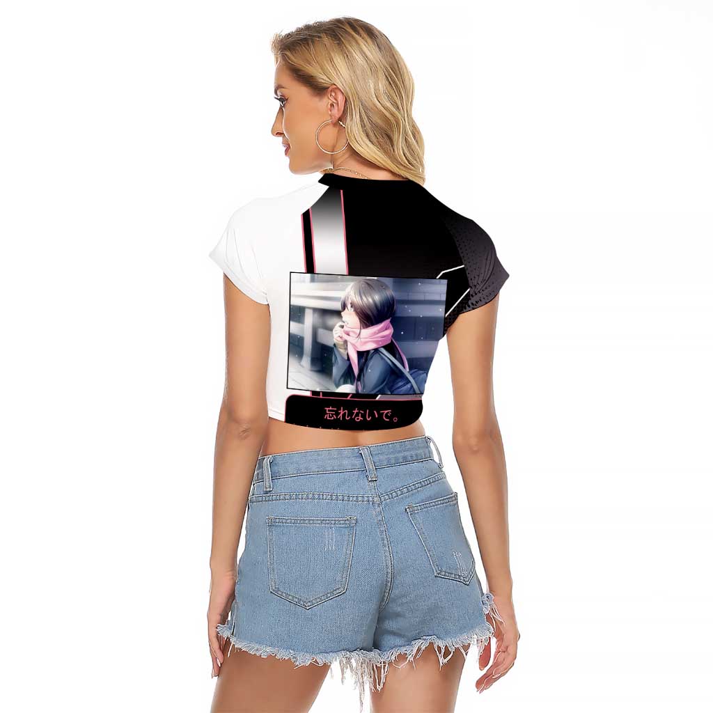 Hiyori Iki Raglan Cropped T Shirt Soft Sentimental Anime Style