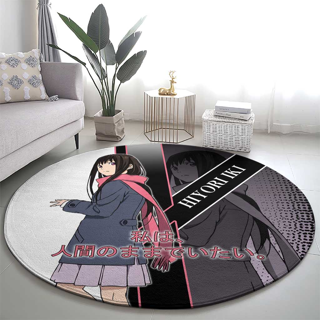 Hiyori Iki Round Carpet Soft Sentimental Anime Style