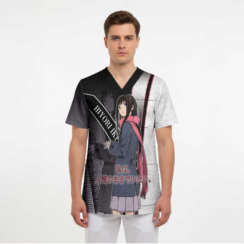 Hiyori Iki Scrub Top Soft Sentimental Anime Style