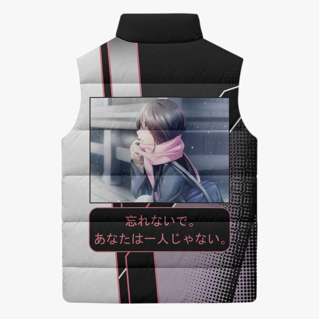 Hiyori Iki Sleeveless Puffer Jacket Soft Sentimental Anime Style