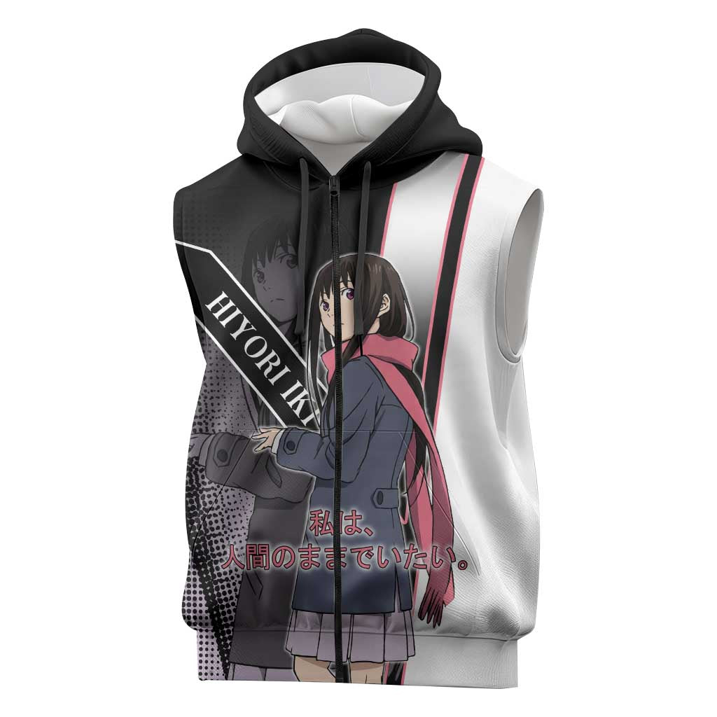 Hiyori Iki Sleeveless Zip Hoodie Soft Sentimental Anime Style