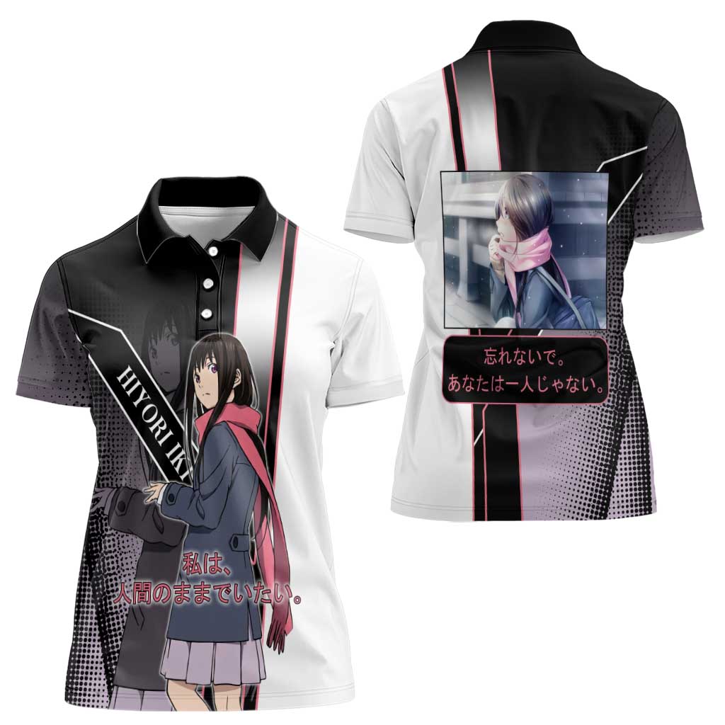 Hiyori Iki Women Polo Shirt Soft Sentimental Anime Style