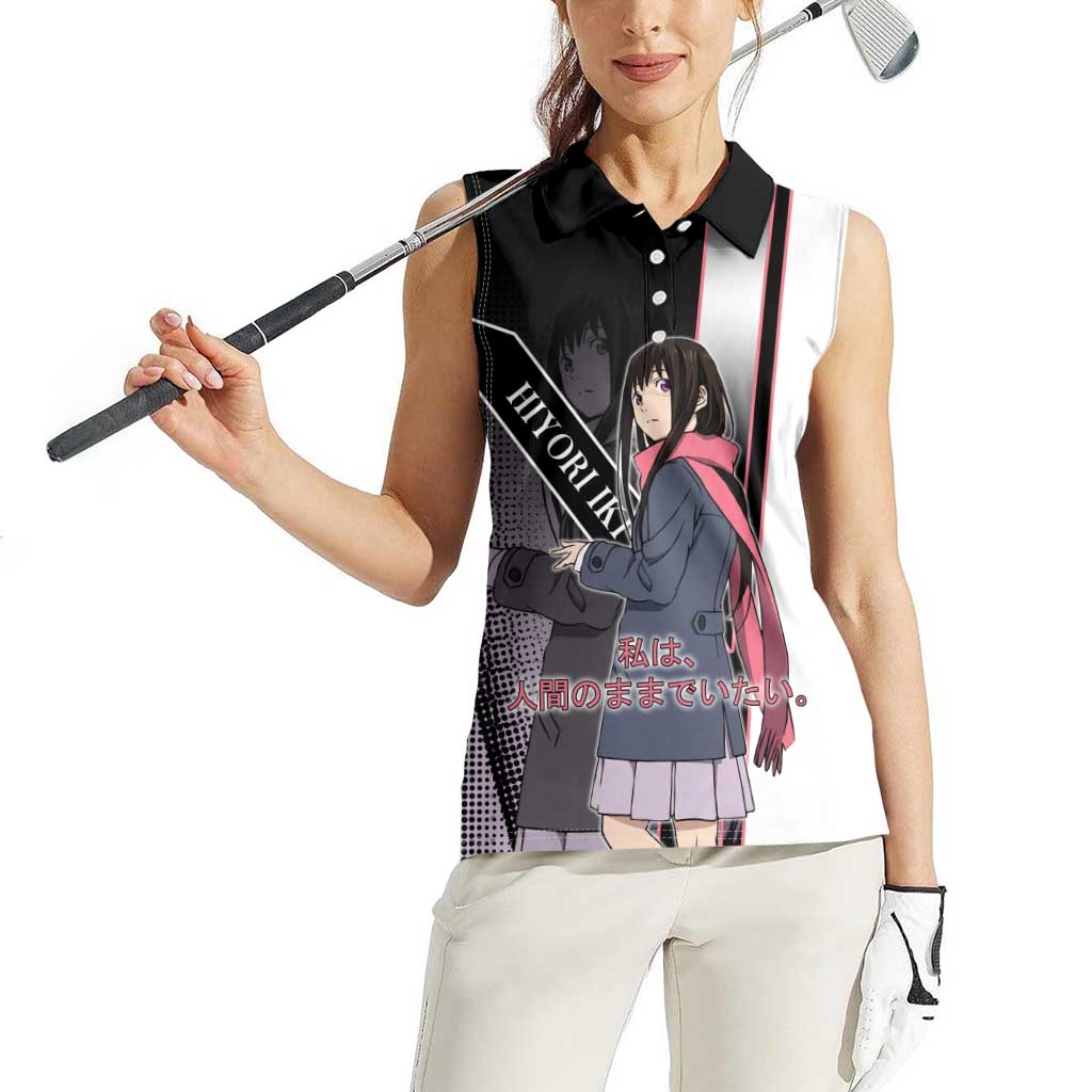 Hiyori Iki Women Sleeveless Polo Shirt Soft Sentimental Anime Style