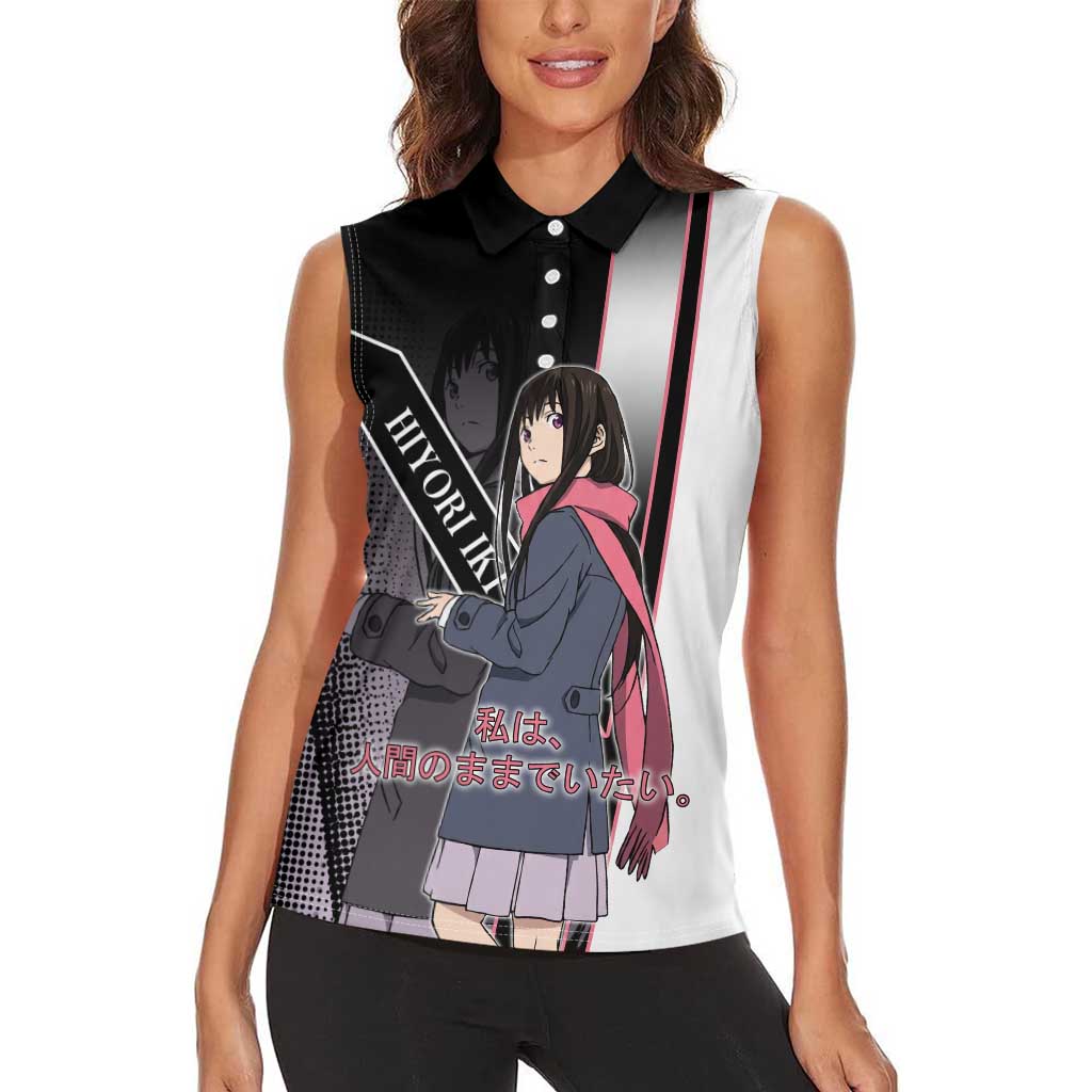 Hiyori Iki Women Sleeveless Polo Shirt Soft Sentimental Anime Style