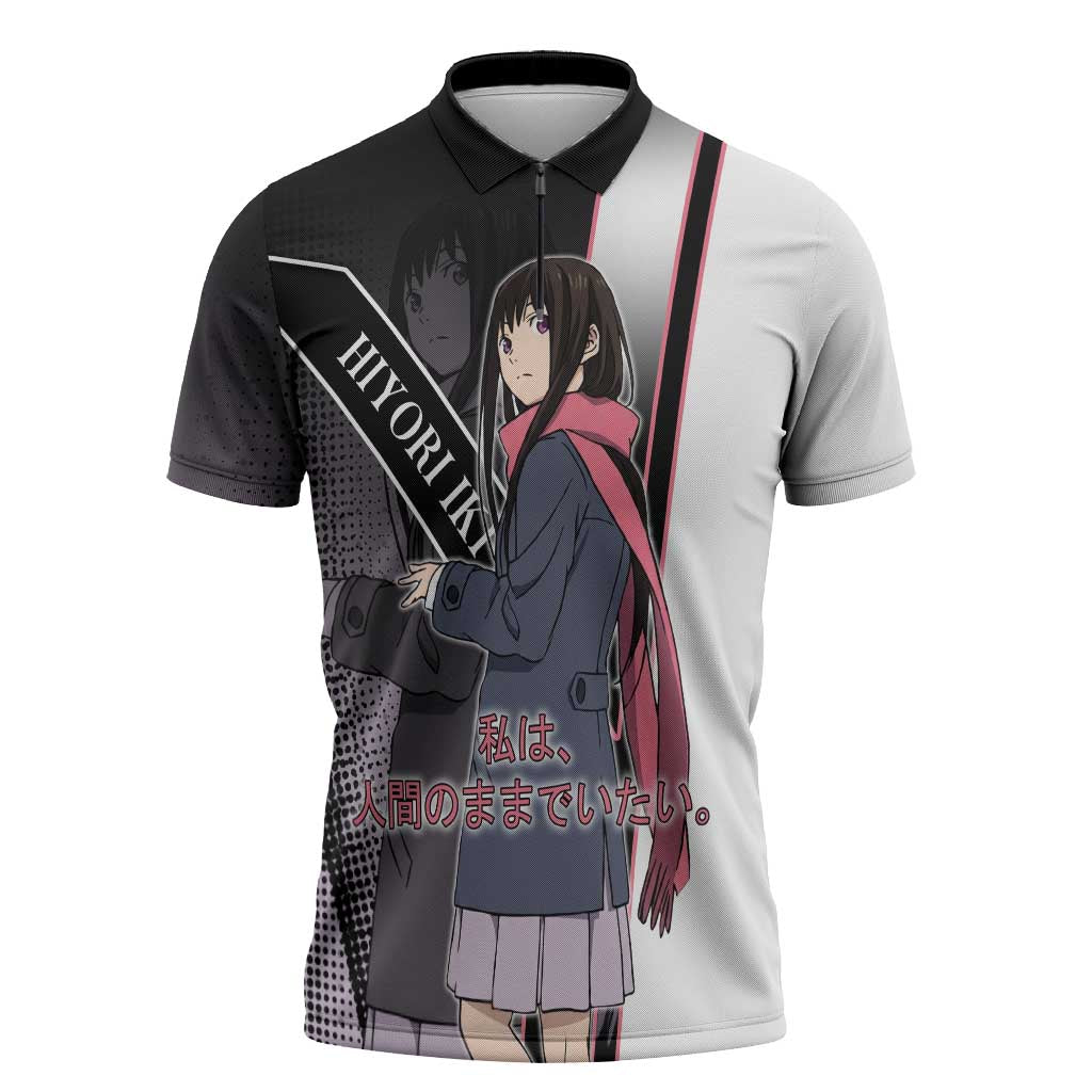 Hiyori Iki Zipper Polo Shirt Soft Sentimental Anime Style