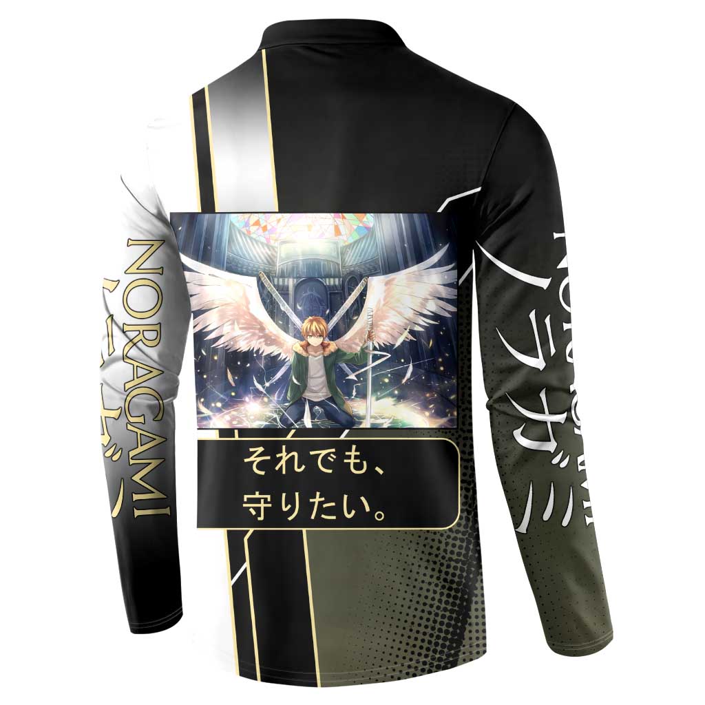 Yukine Button Sweatshirt Urban Divine Anime Style