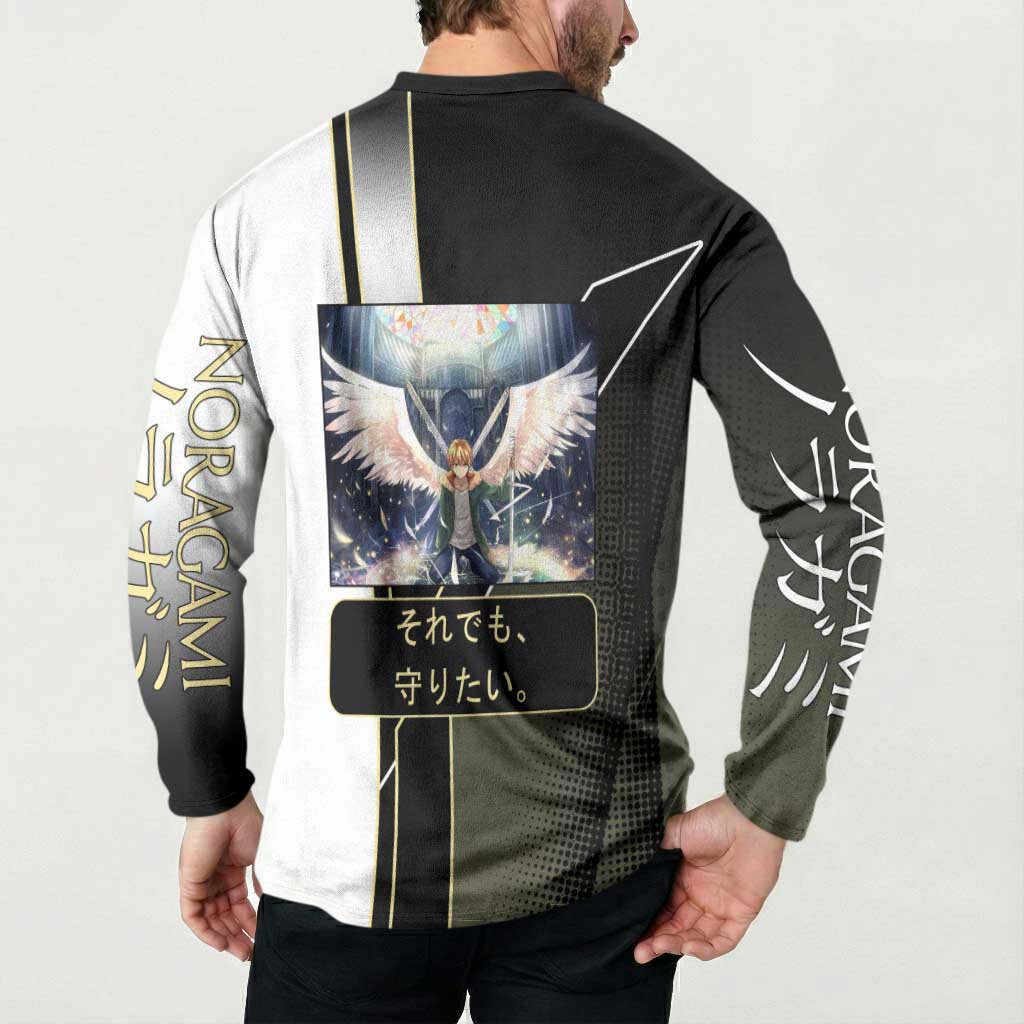 Yukine Button Sweatshirt Urban Divine Anime Style