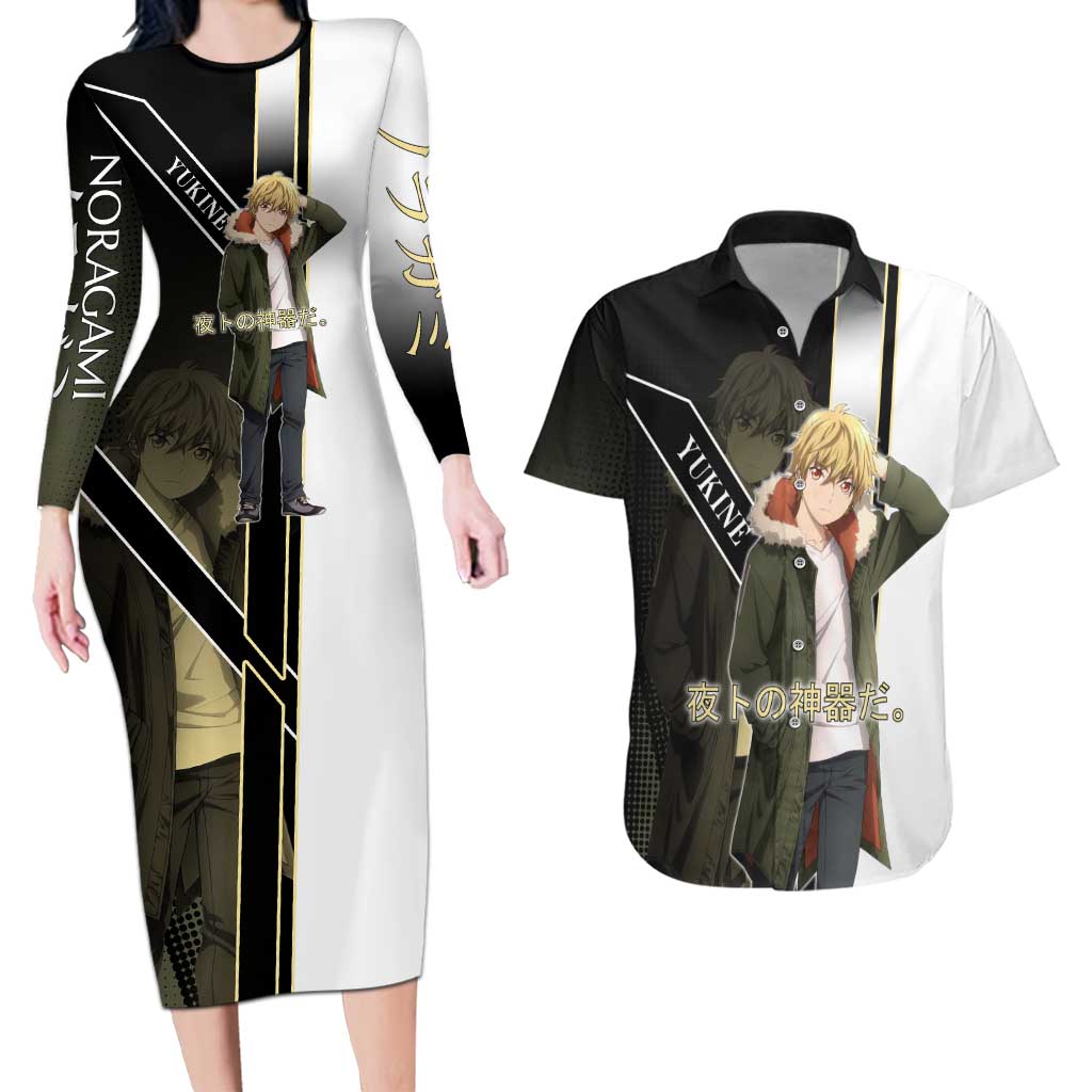 Yukine Couples Matching Long Sleeve Bodycon Dress and Hawaiian Shirt Urban Divine Anime Style