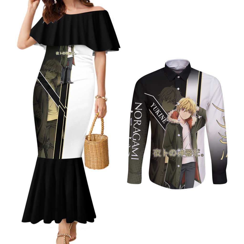 Yukine Couples Matching Mermaid Dress and Long Sleeve Button Shirt Urban Divine Anime Style