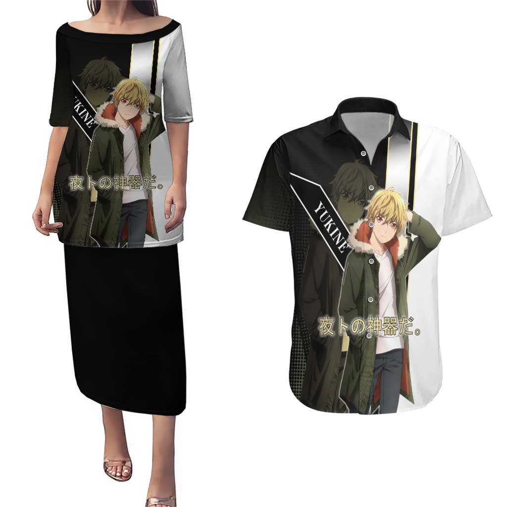 Yukine Couples Matching Puletasi and Hawaiian Shirt Urban Divine Anime Style
