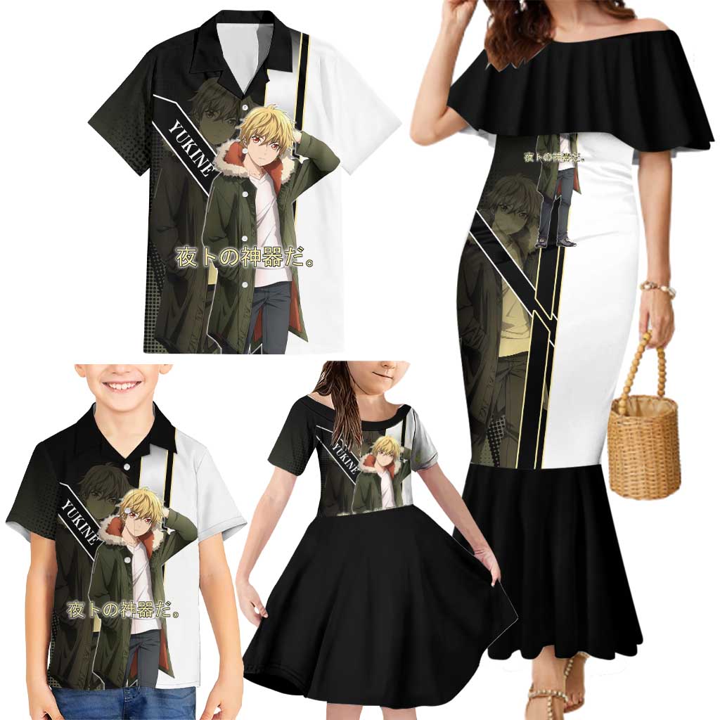 Yukine Family Matching Mermaid Dress and Hawaiian Shirt Urban Divine Anime Style