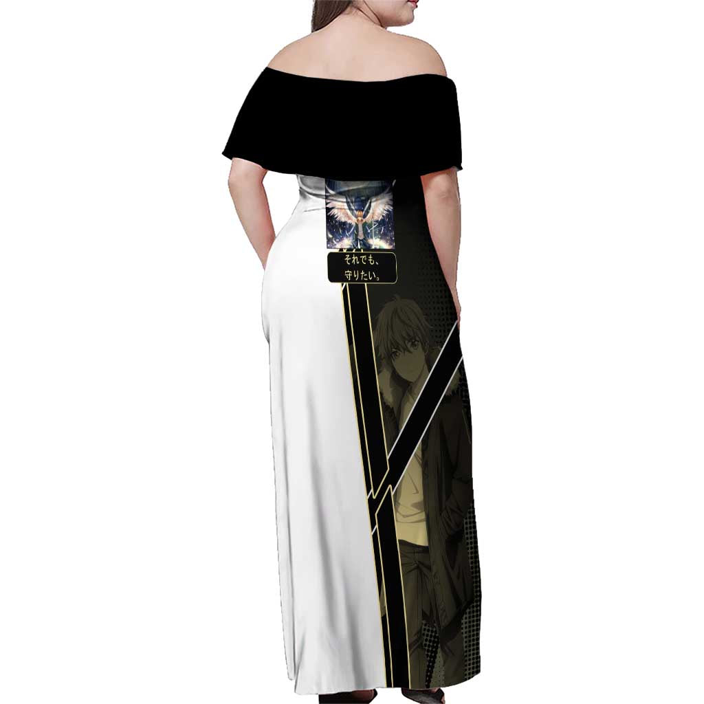 Yukine Family Matching Off Shoulder Maxi Dress and Hawaiian Shirt Urban Divine Anime Style