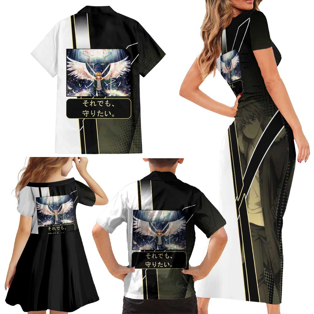 Yukine Family Matching Short Sleeve Bodycon Dress and Hawaiian Shirt Urban Divine Anime Style