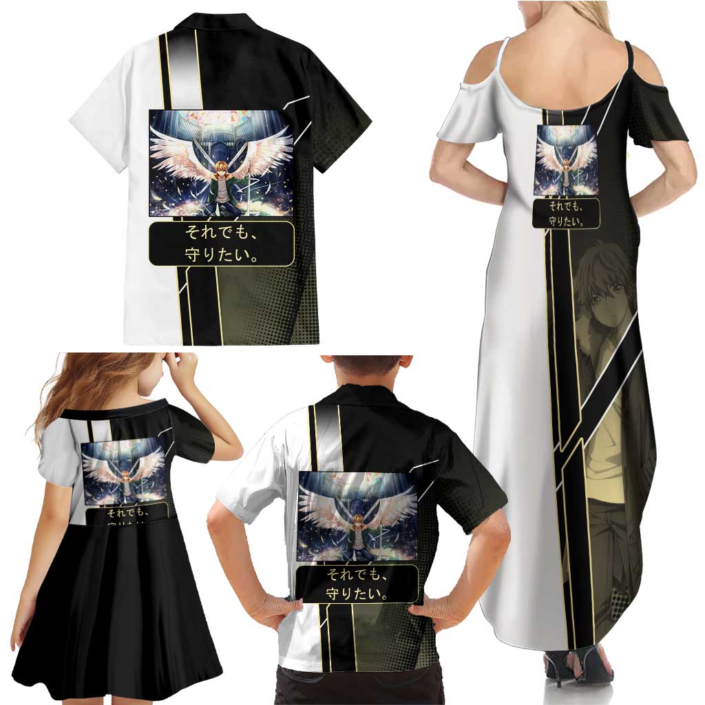 Yukine Family Matching Summer Maxi Dress and Hawaiian Shirt Urban Divine Anime Style