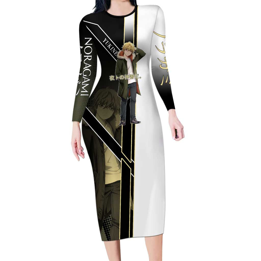 Yukine Long Sleeve Bodycon Dress Urban Divine Anime Style