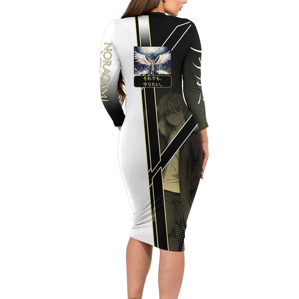 Yukine Long Sleeve Bodycon Dress Urban Divine Anime Style