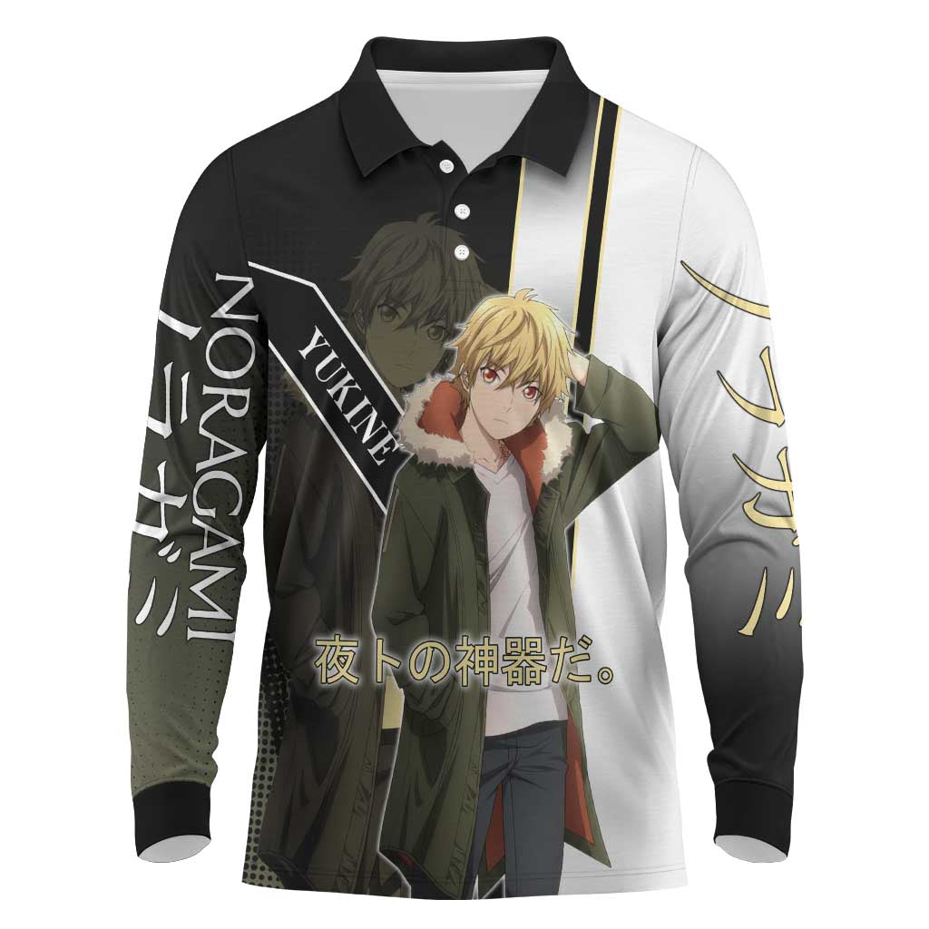 Yukine Long Sleeve Polo Shirt Urban Divine Anime Style