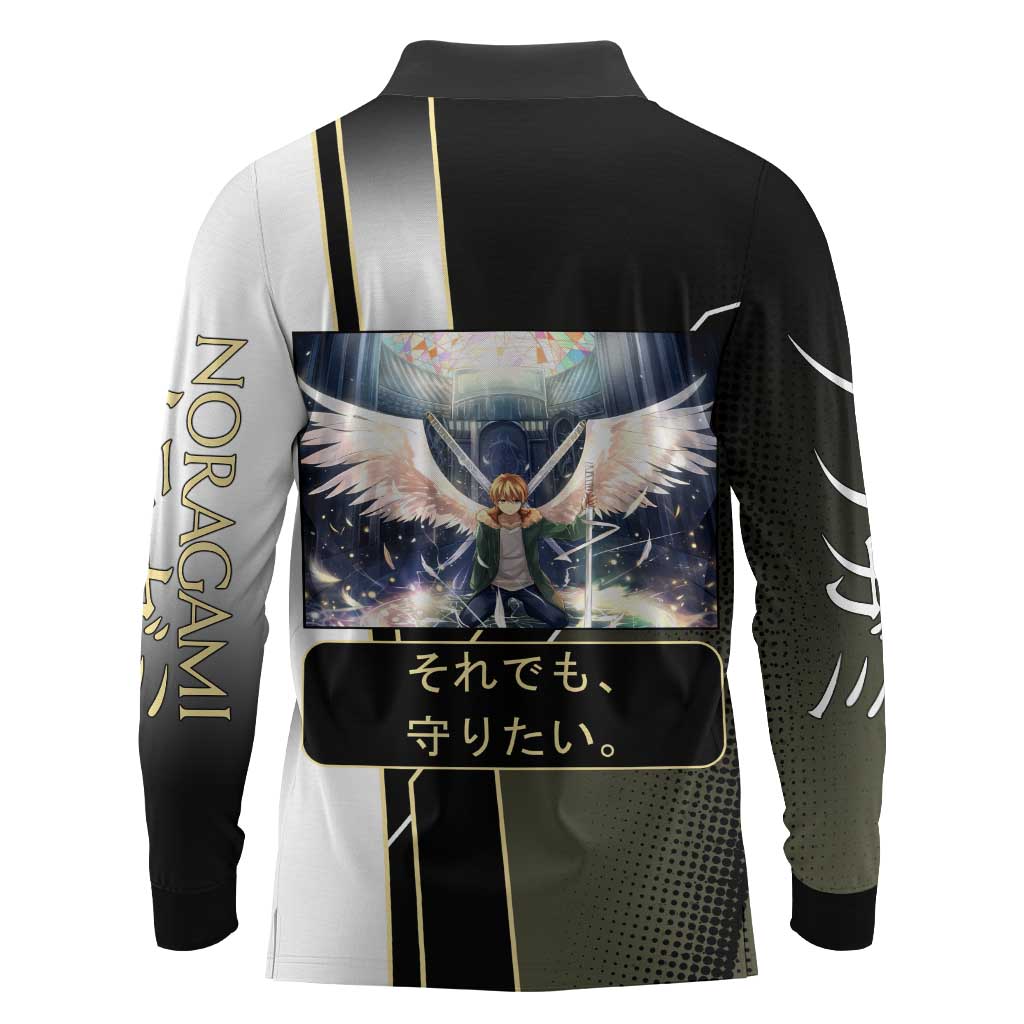 Yukine Long Sleeve Polo Shirt Urban Divine Anime Style