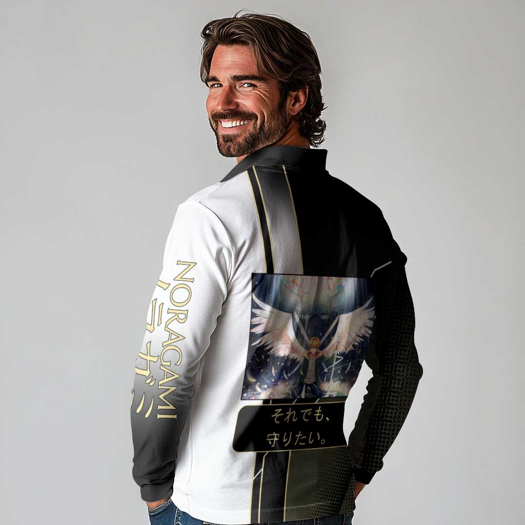 Yukine Long Sleeve Polo Shirt Urban Divine Anime Style