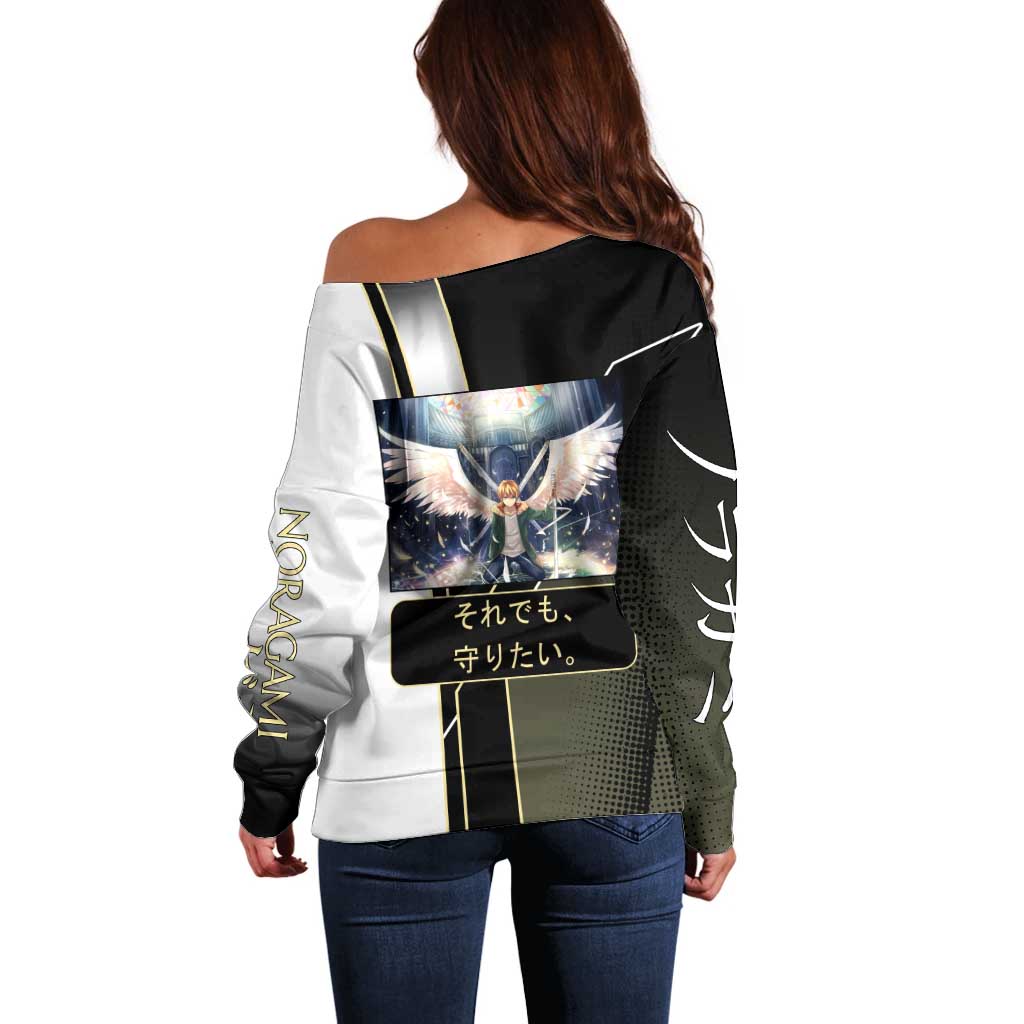 Yukine Off Shoulder Sweater Urban Divine Anime Style