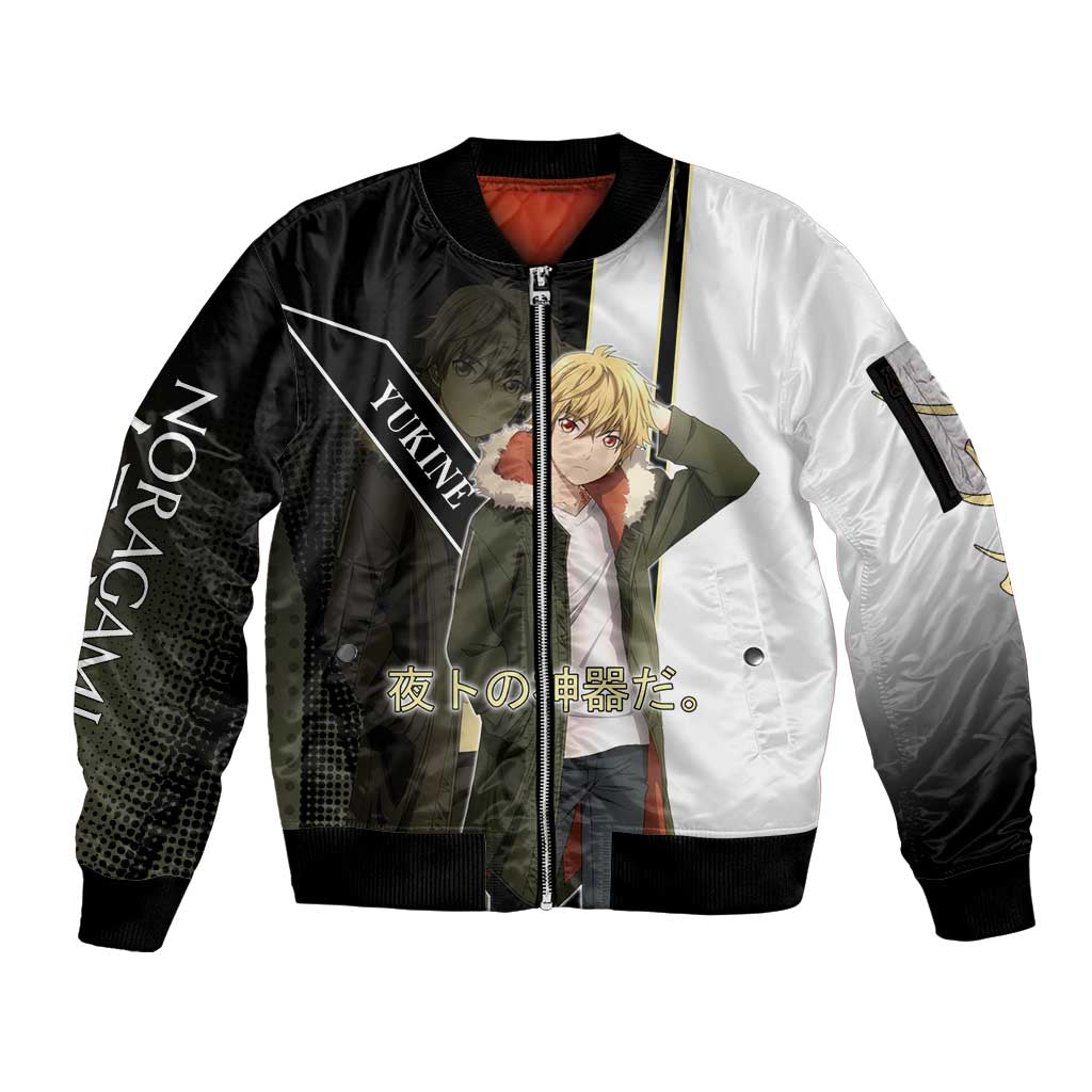 Yukine Sleeve Zip Bomber Jacket Urban Divine Anime Style