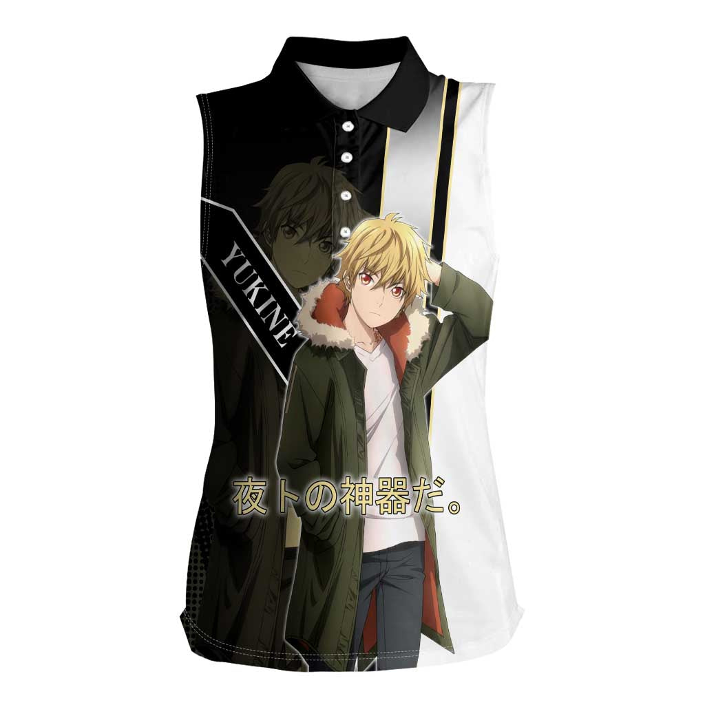 Yukine Women Sleeveless Polo Shirt Urban Divine Anime Style