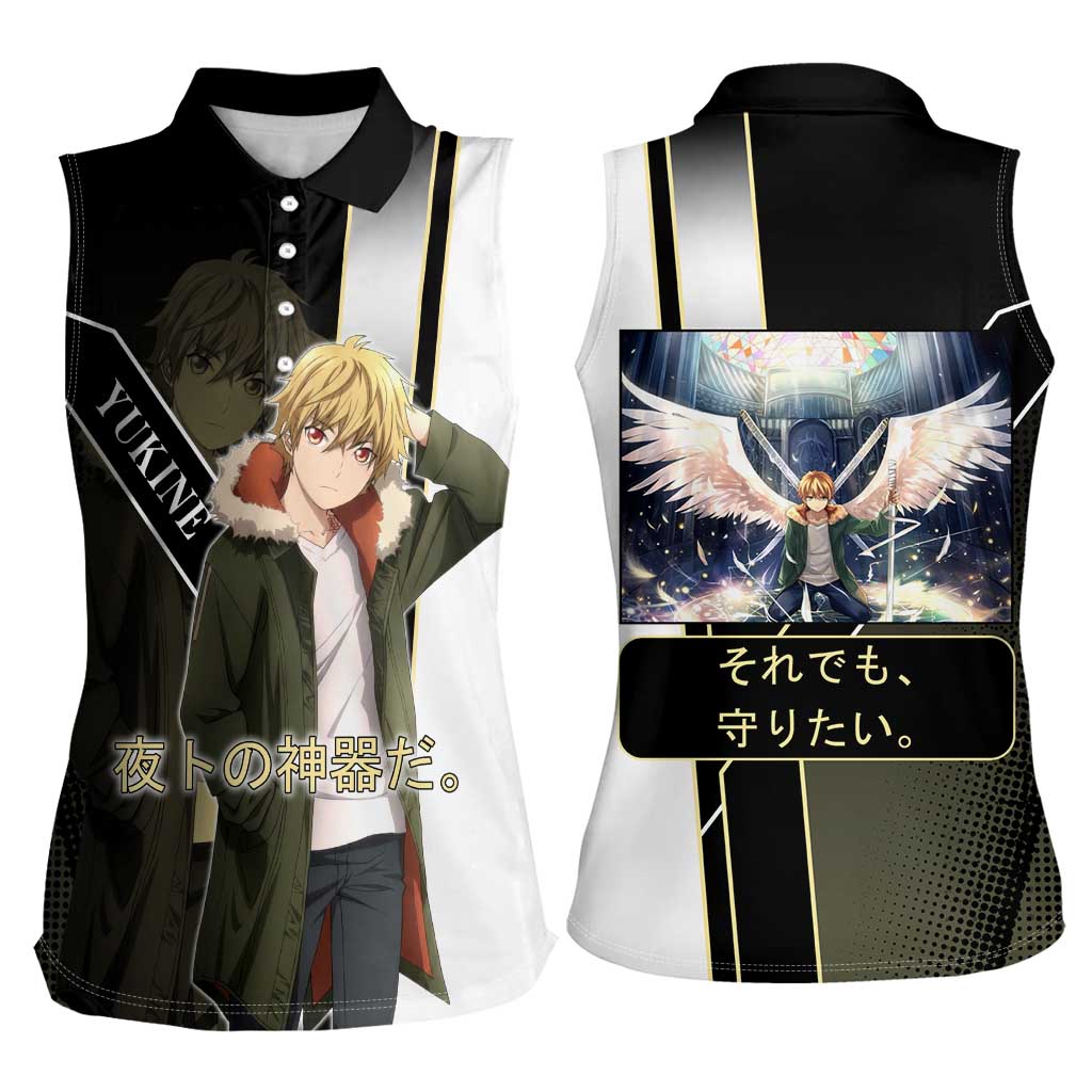 Yukine Women Sleeveless Polo Shirt Urban Divine Anime Style