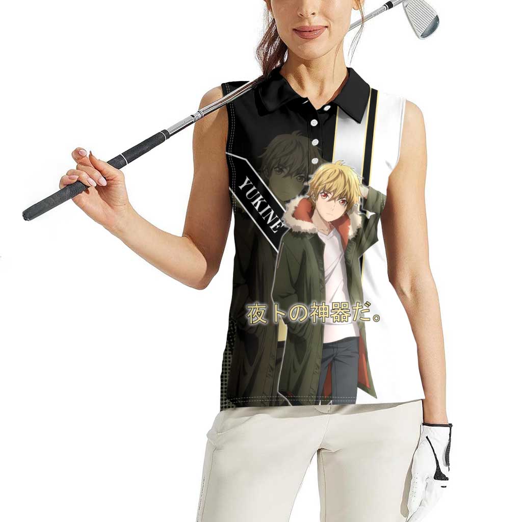 Yukine Women Sleeveless Polo Shirt Urban Divine Anime Style
