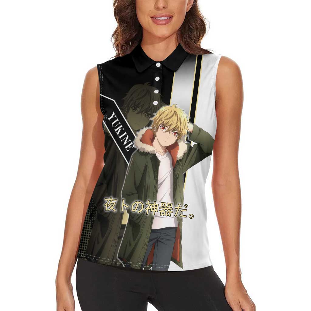 Yukine Women Sleeveless Polo Shirt Urban Divine Anime Style
