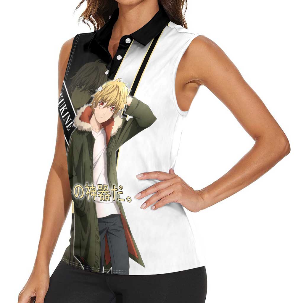 Yukine Women Sleeveless Polo Shirt Urban Divine Anime Style